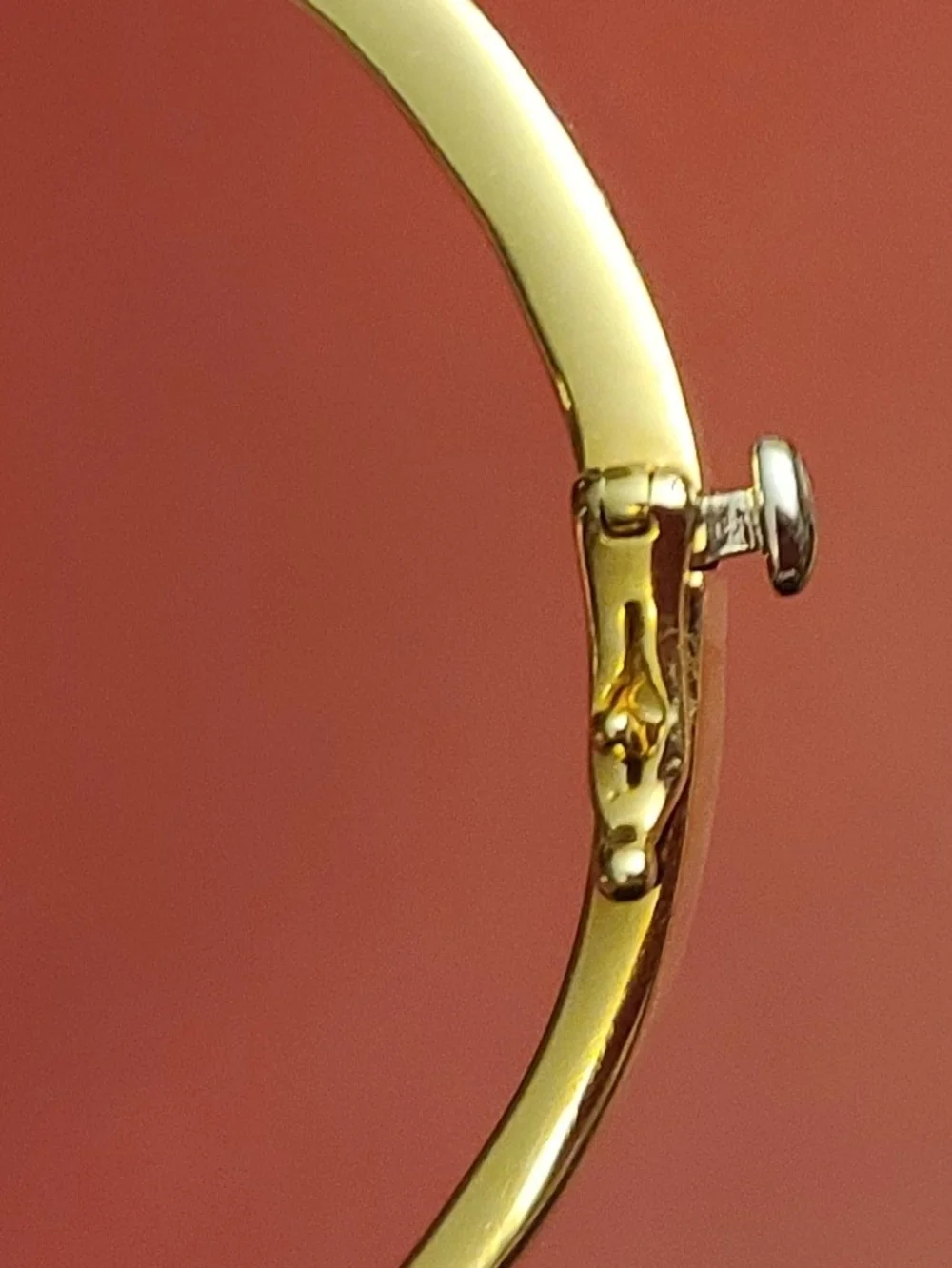 14K Gold And 1/2CT Diamond Bangle Bracelet